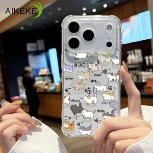 Ốp Điện Thoại Mèo Dễ Thương Cho Honor X9D X5C X9 X9A X9B X9C Smart X8 X8A X8B X8C X7A X7B X7C X7D X7 X6 X6A Plus X6B X6C X6S X5 X5 Plus 5G 4G Phim Hoạt Hình Trong Suốt Vỏ Mềm Chống Sốc