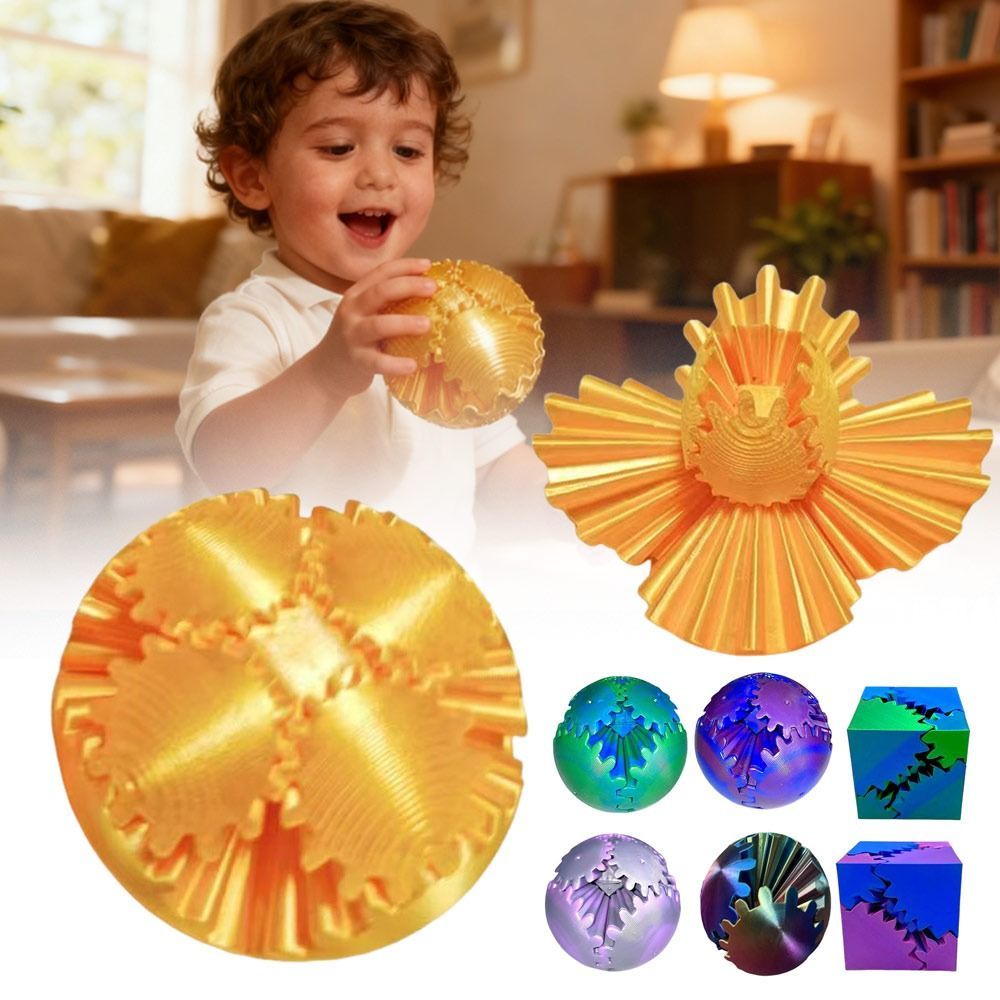 Bóng bánh răng in hình AMLU, Bóng quay thư giãn lo âu giác quan, Đồ chơi thần tài quay Bánh răng quả cầu căng thẳng cho người lớn Quà tặng trẻ em