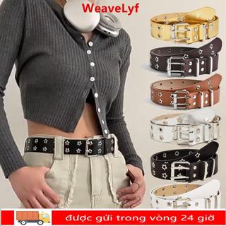Thắt lưng da Gothic WEAVELYF phong cách Punk Rock với đinh tán