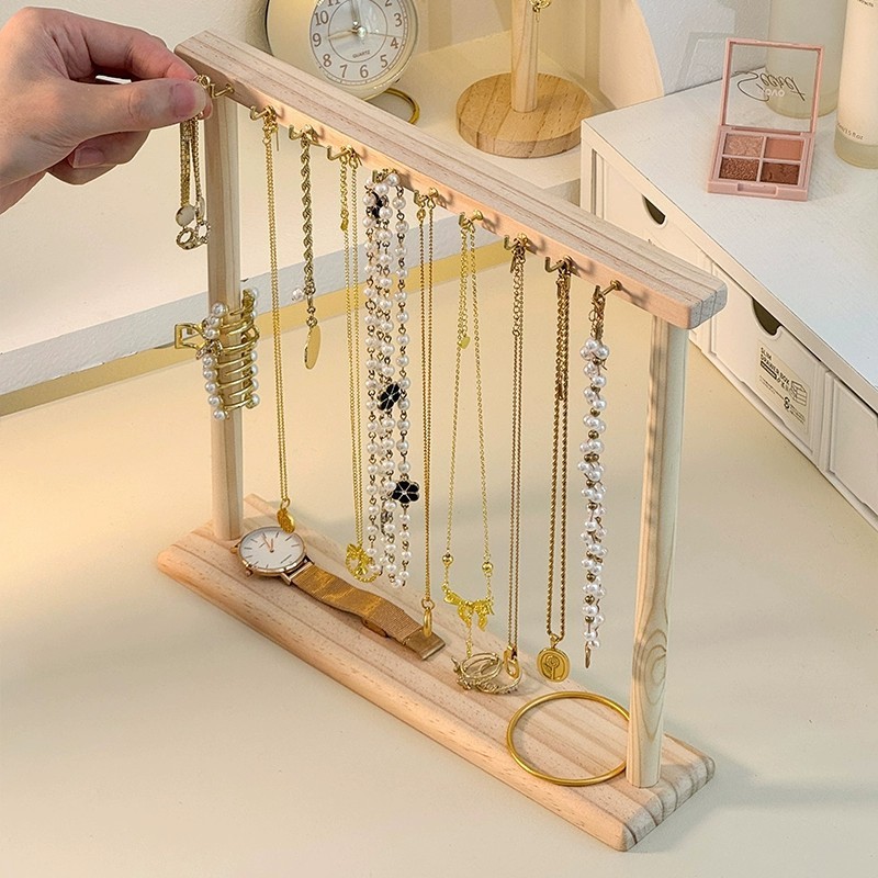 Giá đỡ trưng bày vòng cổ, Hiện vật lưu trữ trang sức, Giá trưng bày phụ kiện, Móc treo vòng tay dây chuyền áo len, Gỗ nguyên khối tinh tế cao cấp
