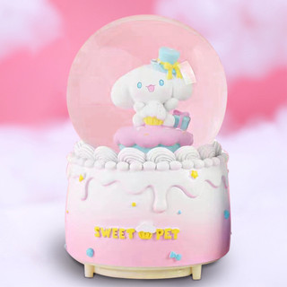 Hello kitty Crystal Ball Snow Music Box Trang trí máy tính để bàn Đồ trang trí Quà tặng cho bé gái Quà tặng sinh nhật Giáng sinh