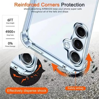 Ốp Lưng Trong Suốt Cho Samsung Galaxy S24 FE 5G Slim Soft TPU Vỏ Bảo Vệ Trên SamsungS24FE Samung S24FE S25FE S 24FE 25FE 5G
