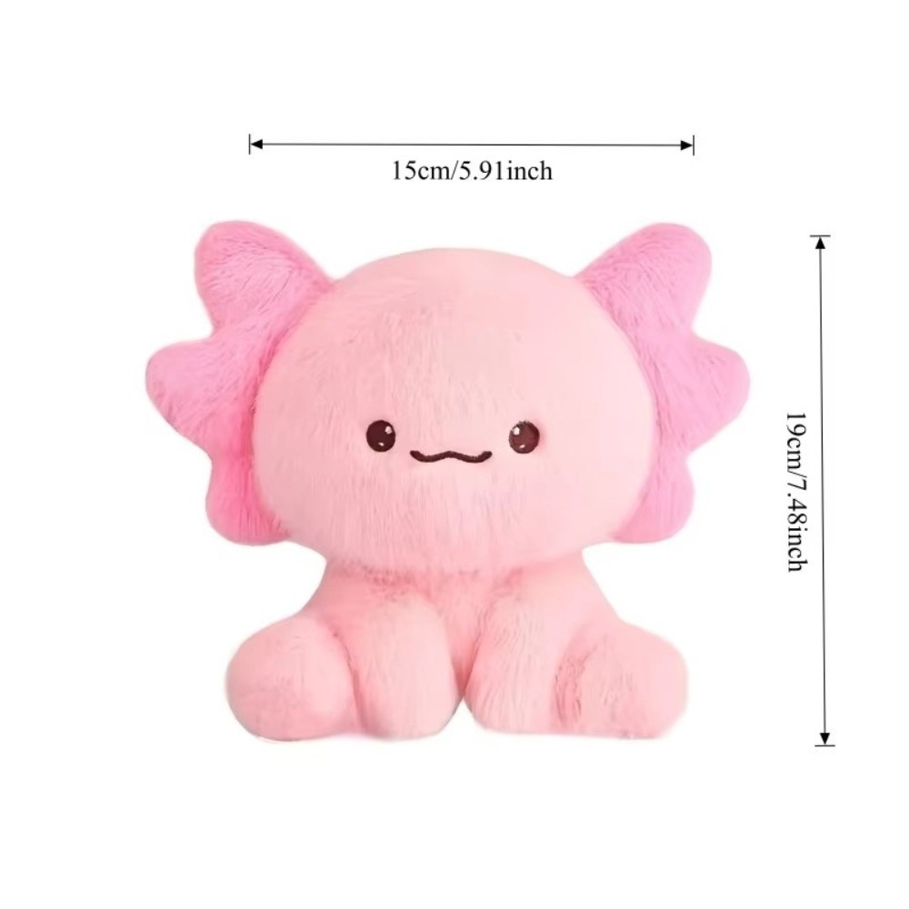 YOLOGO 1 Búp Bê Nhồi Bông, Đồ Trang Trí Kawaii Búp Bê Đồng Hành Sang Trọng Siêu Mềm, Búp Bê Axolotl Salamander Dễ Thương Trang Trí Nhà Đồ Chơi Động Vật Sang Trọng Quà Tặng Sinh Nhật