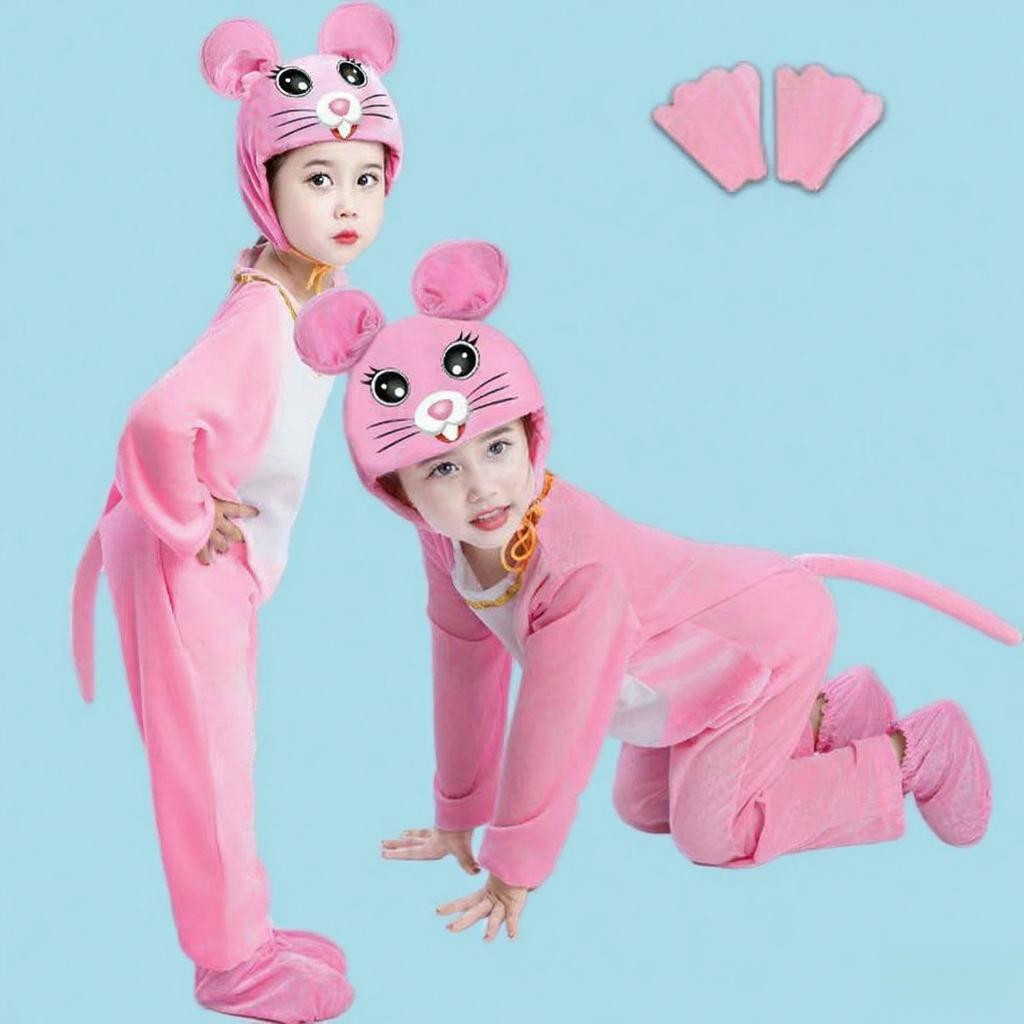 💕Chỗ💕 Quần Áo Trẻ Em Động Vật Múa Trang Phục Quần Áo Cho Bé Gái 3 Đến 14 Tuổi Chuột Trang Phục Mới Lạ Halloween Giáng Sinh