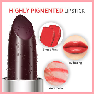 Non-Stick Cup Black Rose Lipstick Chống Thấm Nước Dưỡng Ẩm Trang Điểm Son Môi Dưỡng Ẩm Kết Cấu Nhung, Son Môi Sáp Mềm, Dày Nhẹ, Bìa Mềm Nếp Nhăn Môi