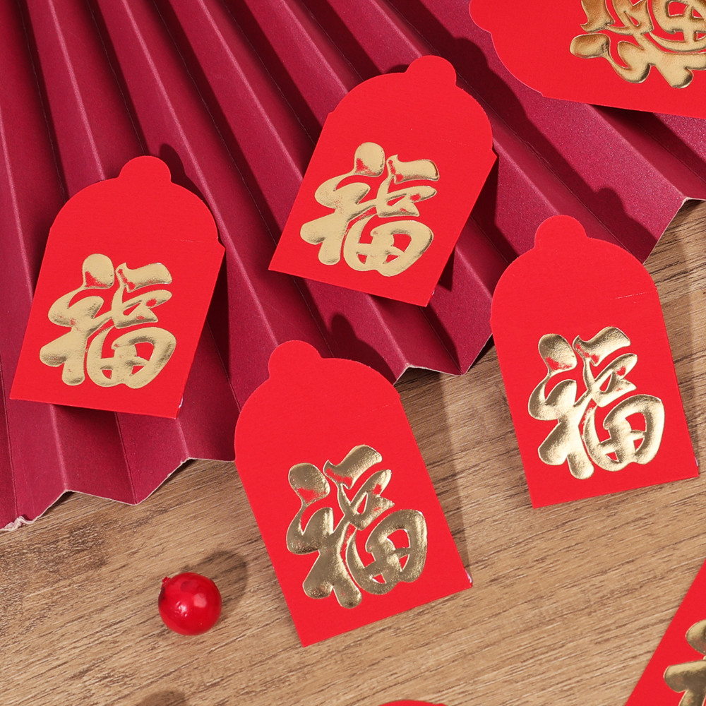 [Bán buôn] Bộ phong bì giấy đỏ Mini lễ hội - Hong Bao truyền thống dành cho quà tặng năm mới của Trung Quốc & trang trí tiệc