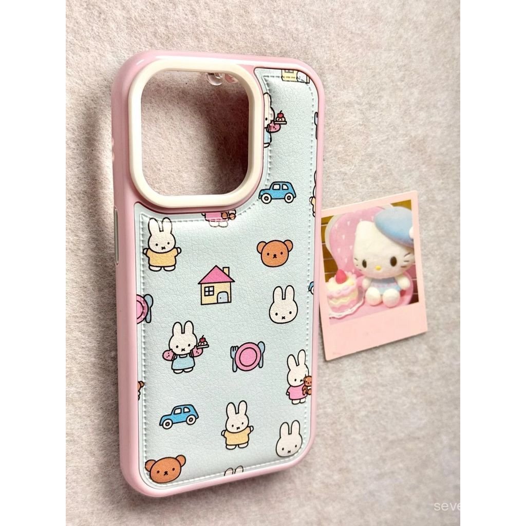 Ốp Điện Thoại Thích Hợp Cho iPhone 7 8 X XS XR XSMAX 11 12 13 14 15 16 17 Pro max Plus Air Miffy Rabbit Minh Họa Vỏ Bảo Vệ Chống Sốc Bao Gồm Tất Cả YDPL
