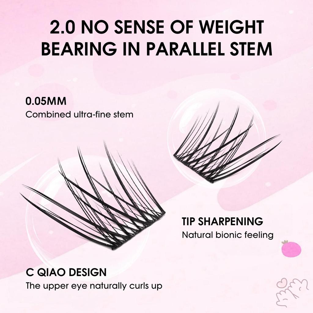 7-13mm Keo Phong Cách Cụm Lông Mi Spiky Manga Lash Extensions Đảm Bảo Vẻ Đẹp Lâu Dài