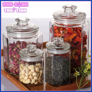 Chai đựng thủy tinh lục giác nắp kín, dung tích từ 260ml đến 3000ml, chất lượng an toàn - Phương Trang loại tốt