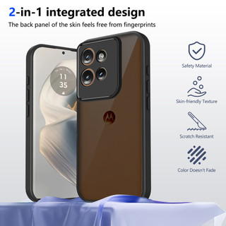 Dành Cho Motorola Moto Edge 50 5G Ốp điện thoại Cứng Mờ Da-Cảm Giác Mềm Khung TPU Chống Sốc Mỏng Vỏ