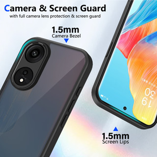 Dành Cho OPPO Reno 8T 5G Ốp điện thoại Cứng Mờ Da-Cảm Giác Mềm Khung TPU Chống Sốc Mỏng Vỏ