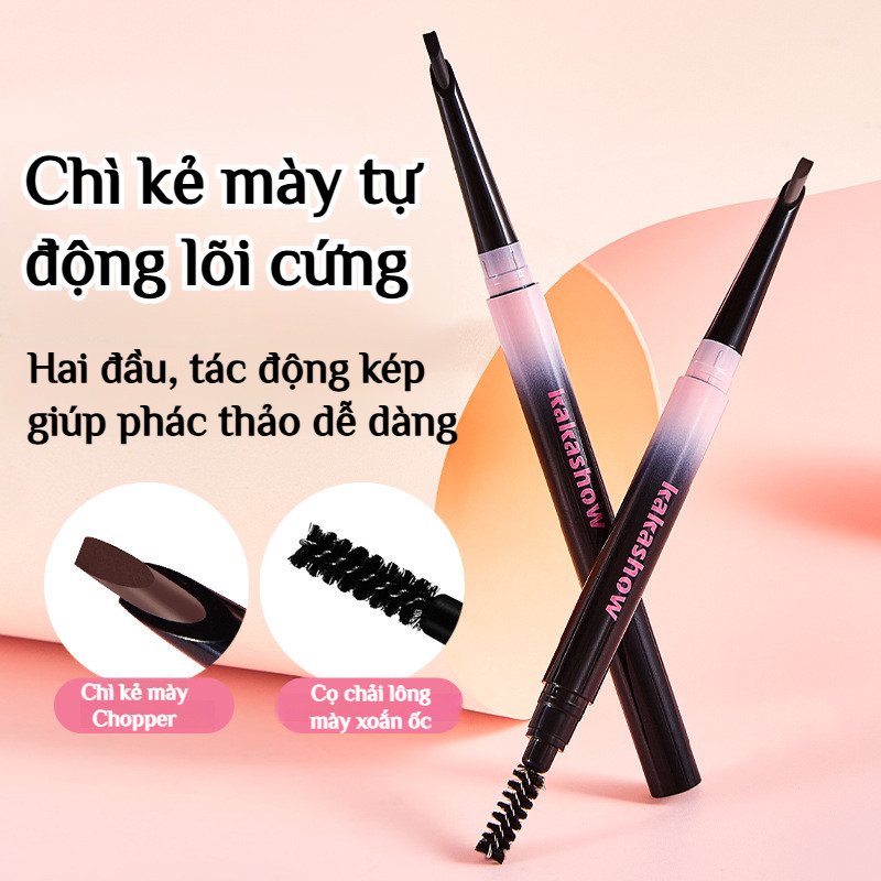 🔥Giá sốc🔥chì kẻ chân mày/kẻ lông mày 2 đầu/chì kẻ mày tự nhiên/bút chì kẻ lông mày nâu/Chì kẻ mày hai đầu 3D Natural Wild Eyebrow/chì kẻ chân mày 2 đầu