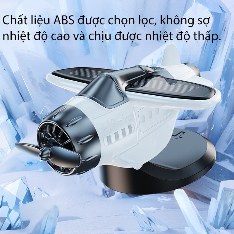 Mô Hình Máy Bay Năng Lượng Mặt Trời Trang Trí Taplo Ô Tô – Cánh Quạt Tự Xoay 360 Độ Cao Cấp