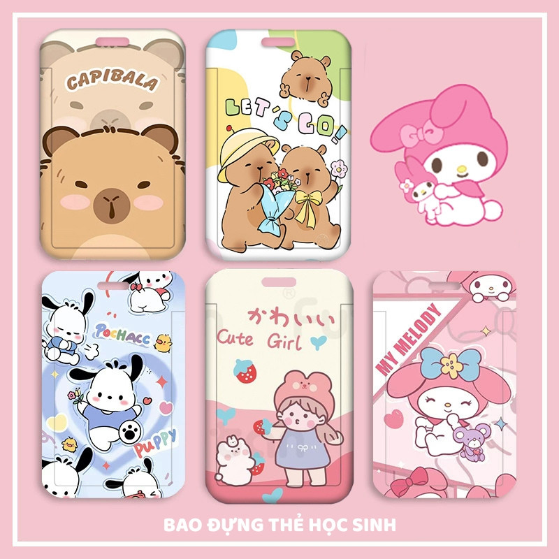 Dây Đeo Thẻ Học Sinh Hoạt Hình Cute – Bao Đựng Thẻ Sinh Viên Xinh Xắn, Phù Hợp Đi Học Mỗi Ngày