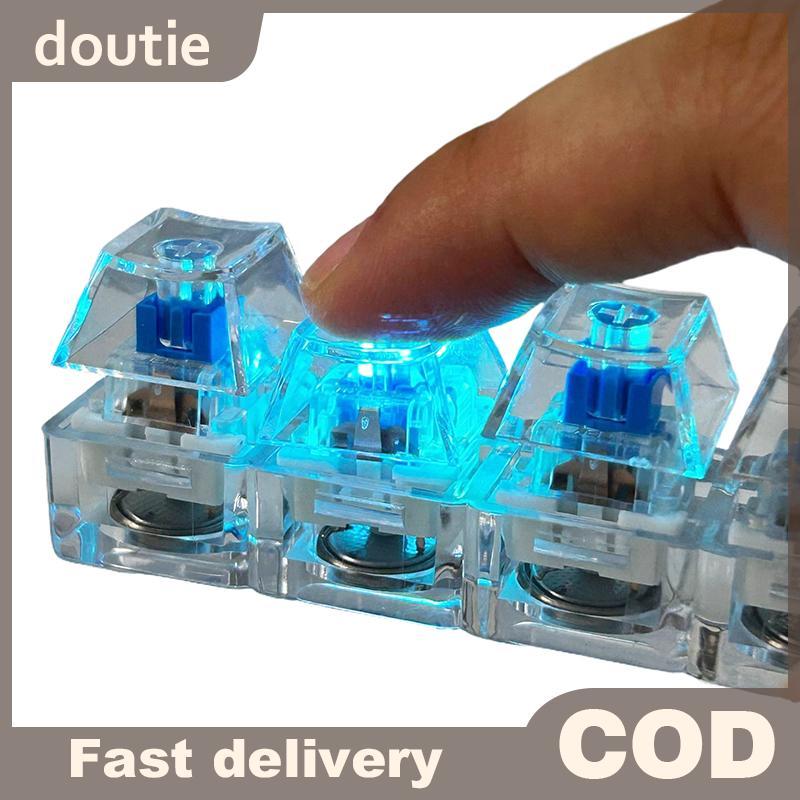 Doutie 4 / 9 Phím Bàn Phím Cơ Trục Máy Kiểm Tra Bàn Phím LED Chìa Khóa Giảm Căng Thẳng DIY Nút Keycap Móc Khóa Đồ Chơi Quà Tặng VN
