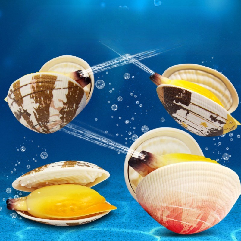 Mới Mới Lạ Hình Vỏ Xịt Nước Đồ Chơi Mô Phỏng Clams Máy Chơi Nước Prank Prop Giải Nén Đồ Chơi