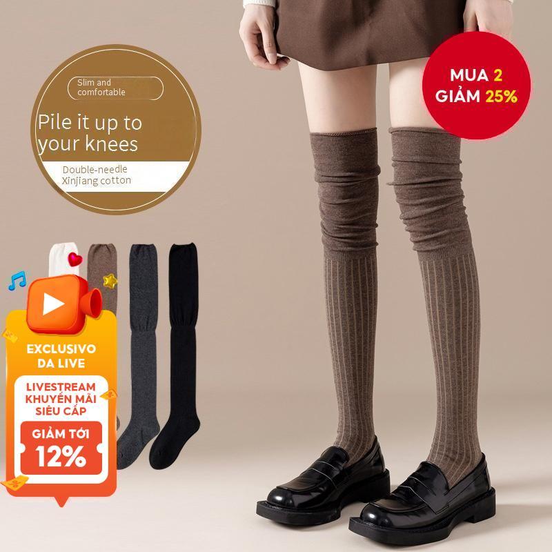 Tất lười phong cách Anime JK - Tất Cotton cao đến đầu gối mềm dành cho nữ và bé gái
