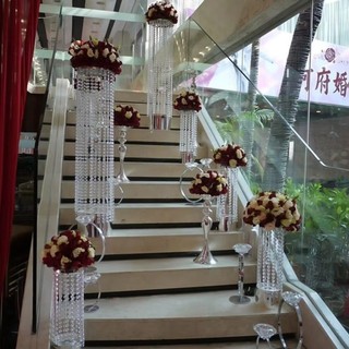 Rèm hạt hình bát giác ITRUMPET, Dây vòng hoa pha lê 5 mét, Dây treo hạt Acrylic DIY cho đám cưới sinh nhật