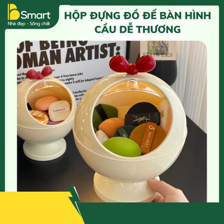 Hộp Đựng Đồ Mini Hình Cầu Đa Năng Thiết Kế Quả Cầu Xinh Xắn, Trang Trí Bàn Làm Việc Dễ Thương