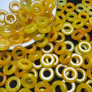 ((Jadeite vàng ngọc 13mm vòng tròn rời, phụ kiện làm vòng tay))