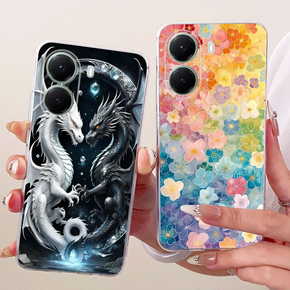 Vỏ Trong Suốt Cho Poco X7 Pro Ốp Lưng Mèo Dễ Thương Thời Trang Bướm Ngộ nghĩnh 2D Vỏ Sơn 2412DPC0AI 2412DPC0AG