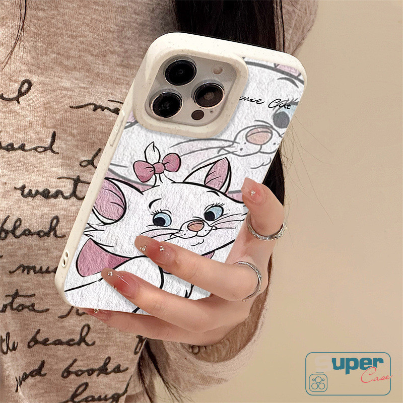 Ốp Lưng Tương Thích Cho IPhone 13 17 16 11 15 14 12 Pro Max XR Air X XS Max 6s 16 8 14 15 6 Plus SE 2020 Phim Hoạt Hình Thời Trang Dễ Thương Cặp Đôi Mèo Marie Bìa Mềm