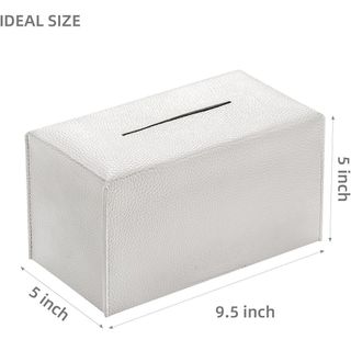 Hộp đựng khăn giấy MEGOCE, Vỏ hộp đựng khăn giấy quá khổ thắt lưng dưới cùng, Hộp đựng khăn giấy hình chữ nhật PU có thể gập lại hiện đại cho phòng tắm / ô tô / khách sạn / văn phòng