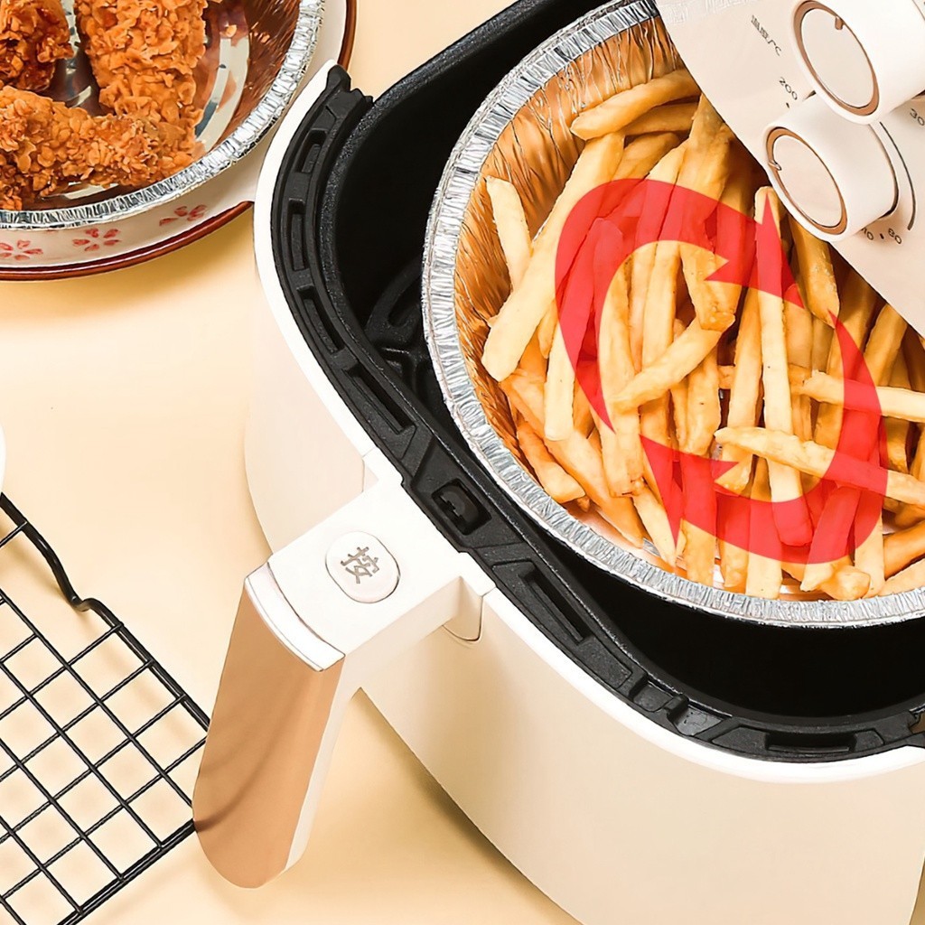 combo 10 Khay giấy bạc lót nồi chiên không dầu , khuôn giấy bạc lót nồi nướng đa năng-FE123