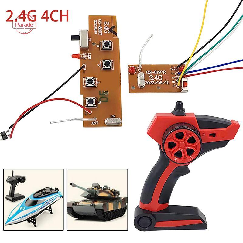 Parade 1 Bộ DIY Điều Khiển Từ Xa Thuyền Ô Tô Xe Tăng Điều Khiển Từ Xa Bộ Phát Và Thu Ban 2.4G 4CH Cho Tàu Rc Xe VN
