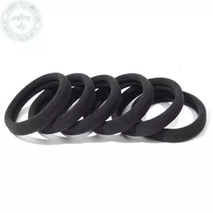 PUSKY 100 Chiếc Dây Buộc Tóc Đen Cho Nữ Bé Gái Băng Đô Quấn Tóc Cao Su Đàn Hồi Cao Dây Buộc Tóc Đuôi Ngựa Giá Đỡ Scrunchies Accessorie VN