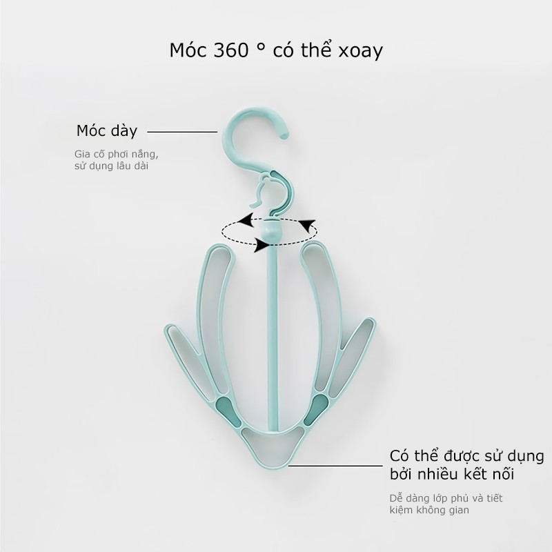 Móc phơi ban công chống gió, giá phơi giày FE123
