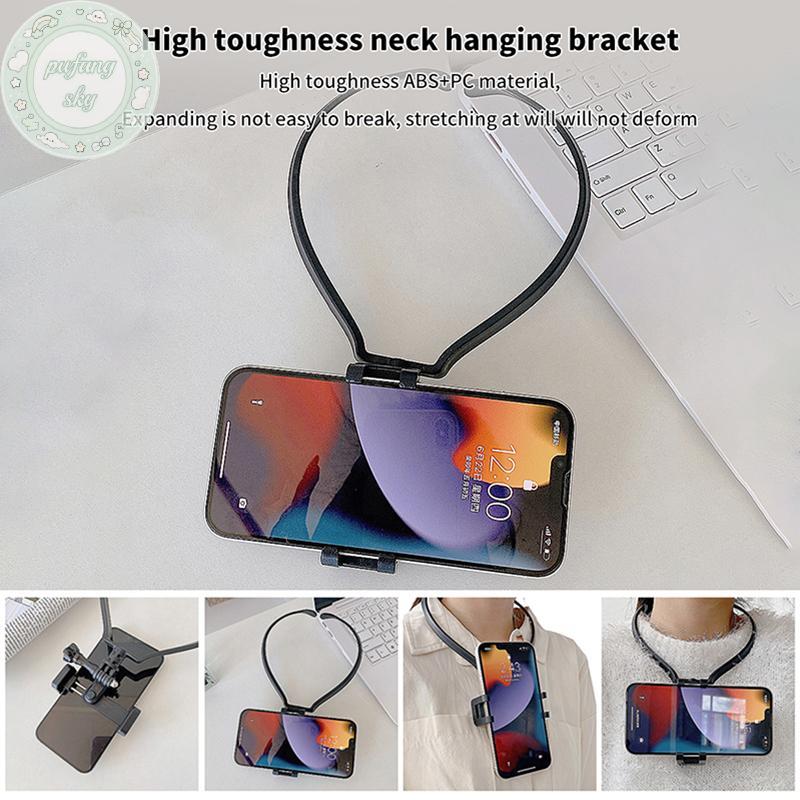 PUSKY Hands Free Đeo Cổ Giá Đỡ Lười Giá Đỡ Điện Thoại Đa Năng Gắn Cho 15ProMax Dock Station Chân Đế VN