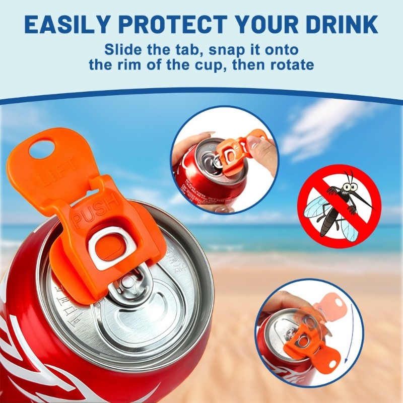 SHI 6 Chiếc 12 Chiếc Nhựa Nắp Có Thể Loại Bỏ Tay Cầm Công Thái Học Bia Và Đồ Uống Có Thể Dụng Cụ Mở Cho Tay Yếu Hoặc Người Cao Tuổi
