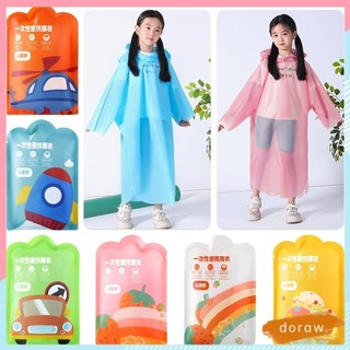 Set 7 Áo Mưa Giấy Siêu Dai Gấp Gọn Tái Sử Dụng, Áo Mưa 1 Lần Cho Trẻ Em Xinh Xắn
