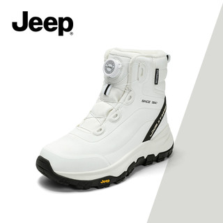 Giày Bốt Tuyết JEEP Nữ Lót Lông Cừu Dày Ấm Áp Cao Đế Dày Chống Trơn Trượt Ngoài Trời Mùa Đông Mặc @