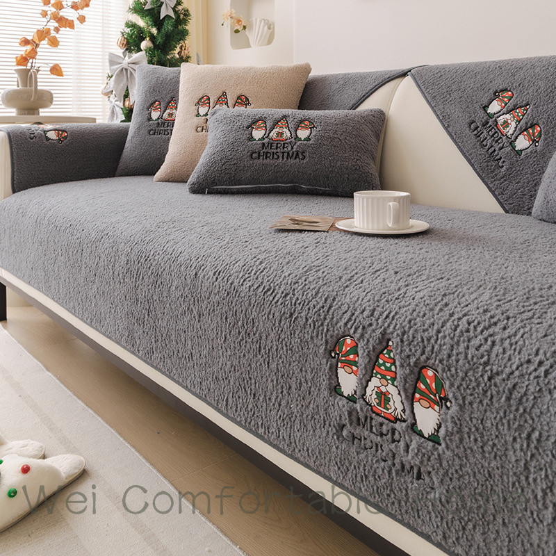 Sang Trọng Sofa Đệm Mùa Đông 2025 Phong Cách Mới Sofa Bao Cảm Giác Cao Cấp Cố Định Chống Trơn Trượt Đệm Full Cover Vải