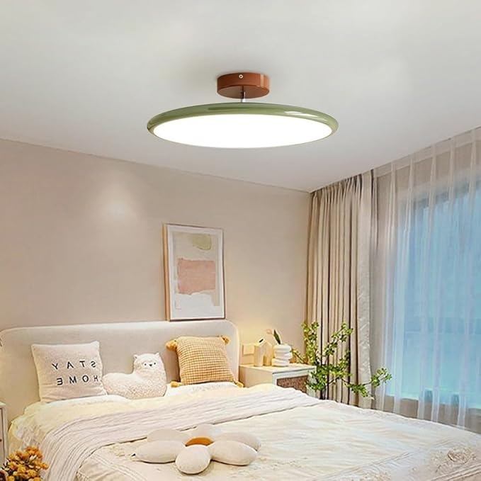 Đèn trần tròn cổ điển, Đèn chùm âm trần bằng sắt Led hiện đại, Phòng ngủ, Phòng khách, Đèn trong nhà trang trí ban công