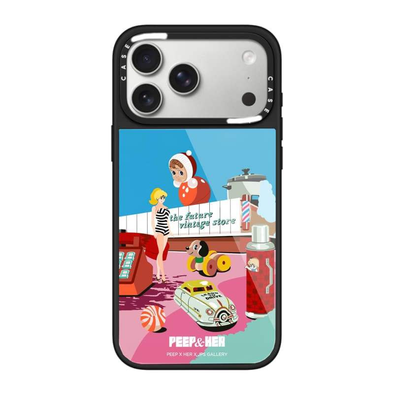 CASECASE X Funture Vintage Store Case Chống Trầy Xước Từ Hút Kính Dành Cho IPhone 17 Air 16 15 14 Pro Max Plus Ốp Lưng Cứng Có Hộp Khắc logo