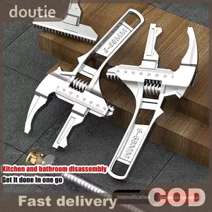 Doutie 6-68mm Bộ sửa chữa đa năng Dụng cụ cầm tay Phòng tắm Cờ lê ống mở lớn Đai ốc Chìa khóa có thể điều chỉnh Công cụ sửa chữa nhà Cờ lê VN