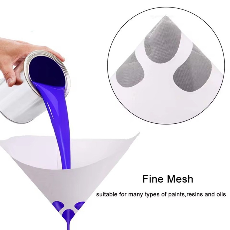 50 / 100 / 150 Cái 190 Micron Giấy Sơn Phễu Bộ Lọc / Dùng Một Lần 100 Lưới Lọc Lọc Phễu