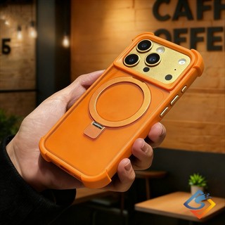 Ốp Điện Thoại Chống Sốc Túi Khí Bốn Góc Cao Cấp Cho IPhone 17 Pro Max 14 15 16 Pro Max Vỏ Mờ Mặt Sau Từ Tính Có Giá Đỡ Vô Hình