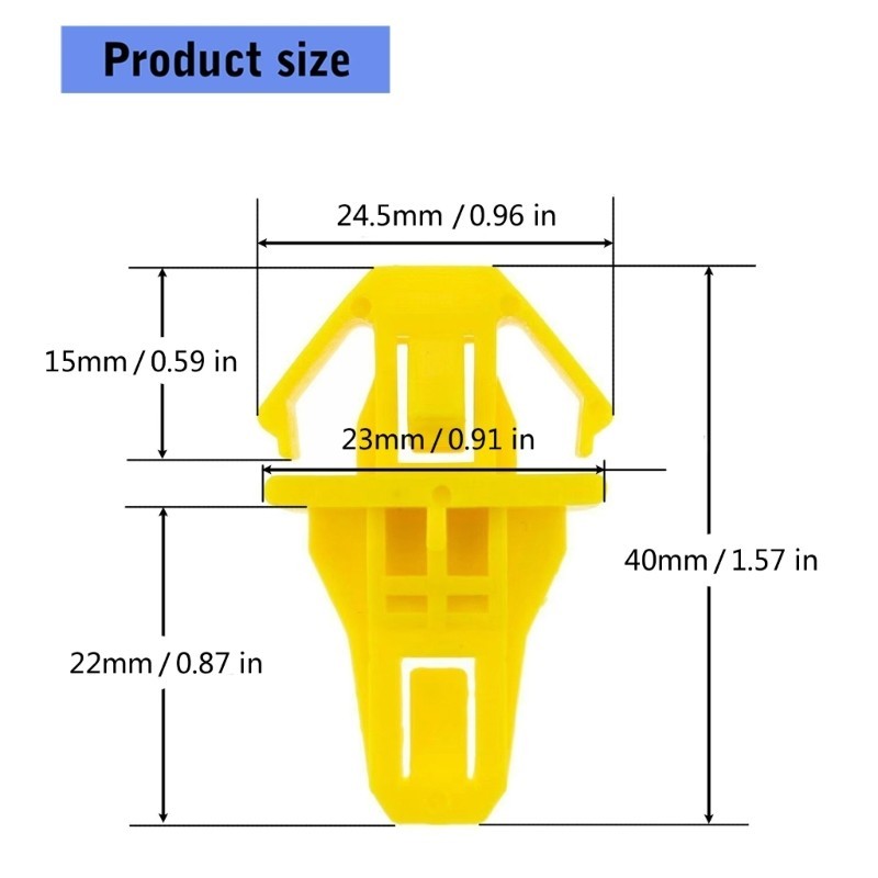 EDB * Kẹp cầu bảo vệ ô tô Công cụ giữ nhựa chắc chắn Snap On Fit Ứng dụng xe đa năng Trượt tuyết đáng tin cậy