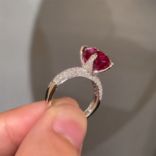 Đá corundum hình trứng cho phụ nữ, set nhẫn đầy đủ, phong cách châu Âu