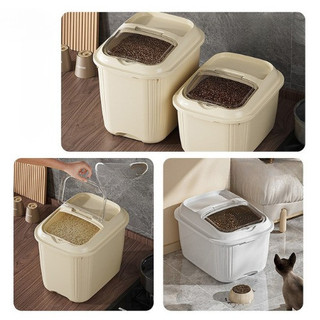 Thùng Đựng Gạo Hình Vỏ Sò Dung Tích 5 10kg Chất Liệu Nhựa Cao Cấp, Chống Côn Trùng, Có Bánh Xe