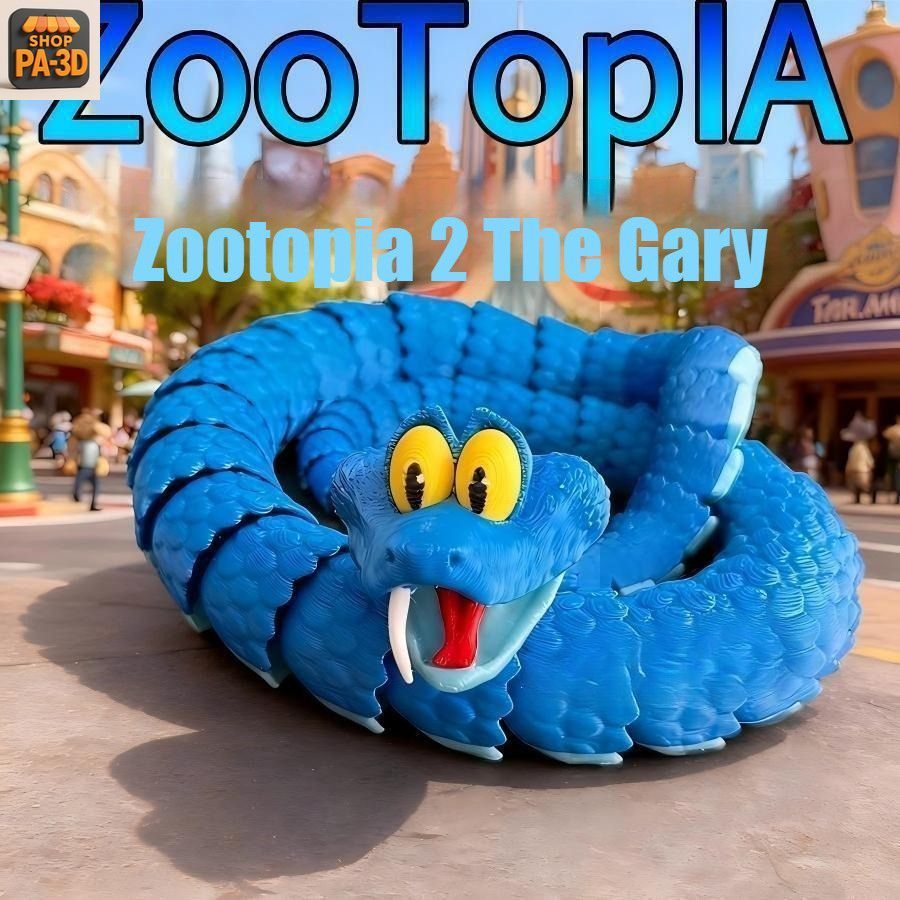 Zootopia 3D In Gary Rắn Mẫu Khớp Di Chuyển Đồ Chơi Sáng Tạo Ngoại Vi Để ...