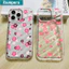 Ibumpers Ốp Điện Thoại Hoa Hồng Thanh Lịch Họa Tiết Nơ Đẹp Trong Suốt Mềm Mại Cao Cấp Chống Sốc Cho iPhone 11 12 13 14 15 16 17 Pro Max IP 7 8 Plus Iphon X XS XR Xs max