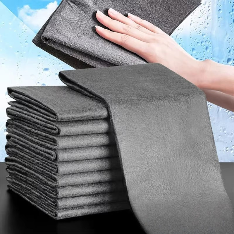 5 / 10 Chiếc Vải Thủy Tinh Làm Sạch Ma Thuật / Vải Giặt Không Xơ Có Thể Tái Sử Dụng / Khăn Đa Năng Kính Windows