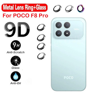 Bảo Vệ Màn Hình Cho POCO F8 Pro K90 4G 5G 2025 Định Vị Kim Loại Camera Mặt Sau Bảo Vệ Ống Kính Kính Cường Lực Bảo Vệ Chống Trầy Xước Vòng Bao Phim