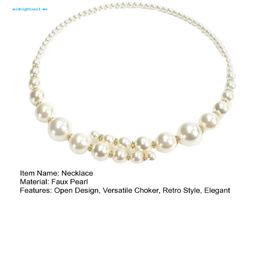 Vòng cổ choker ngọc trai giả, style retro thanh lịch - hoàn hảo cho tiệc cưới