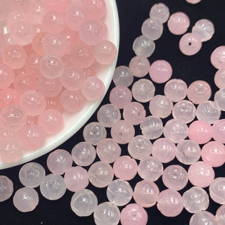 ((20 Chiếc) Ngọc Rời Hạt Morganite 8 Mm Hồng Sen Hạt Tự Làm Vòng Tay Phụ Kiện